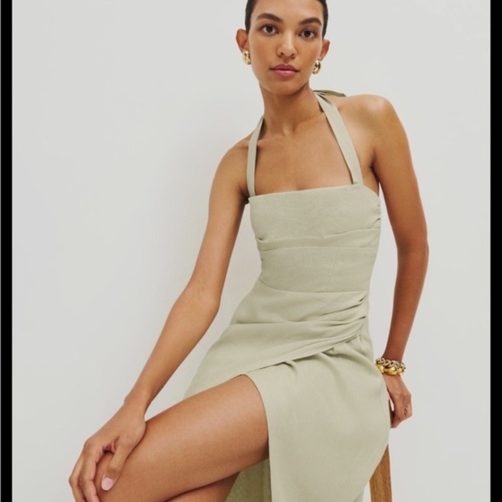Reformation solen dress NWT in Sage Green size 0